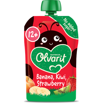 Olvarit Knijpfruit Banaan Kiwi Aardbei 12+ Maanden - JUMBO