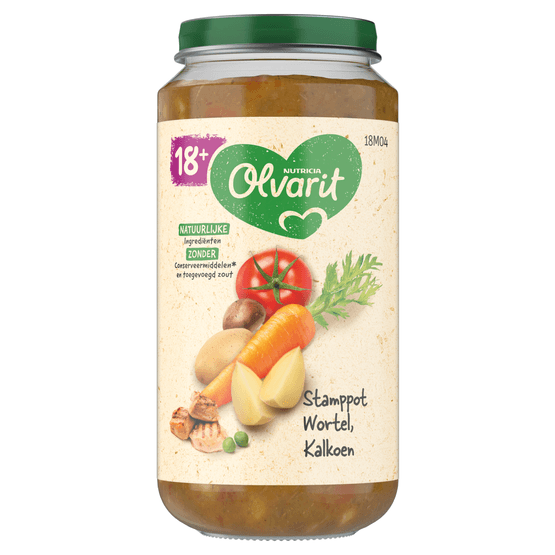 Olvarit Stamppot Wortel Kalkoen 18+ Maanden - Dirk