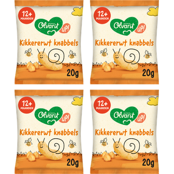 Olvarit Up! Kikkererwt Knabbels 12+ maanden - JUMBO