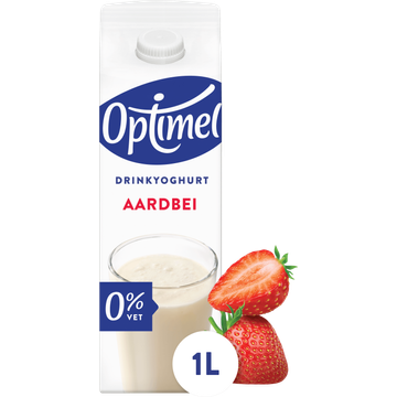 Optimel Drinkyoghurt Aardbei 0% Vet 1L - JUMBO
