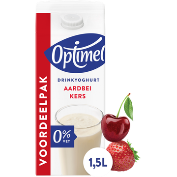 Optimel Drinkyoghurt Aardbei Kers 0% Vet - JUMBO