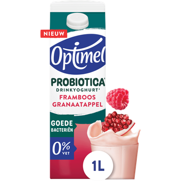 Optimel Probiotica Drinkyoghurt Framboos Granaatappel 0% Vet - JUMBO