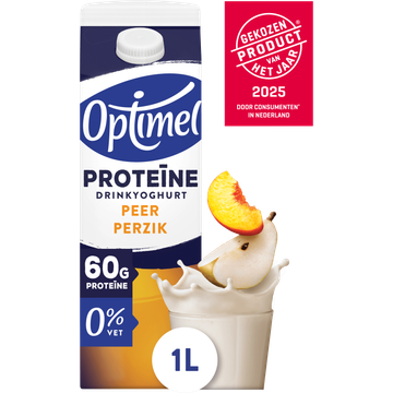 Optimel Proteïne Drinkyoghurt Perzik Peer 0% Vet 1L - JUMBO