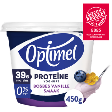 Optimel Proteïne Yoghurt Bosbes Vanillesmaak 0% Vet - JUMBO