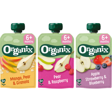 Organix Knijpfruit 6+ Maanden 3 Stuks x 100g - JUMBO