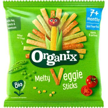 Organix Veggie groente sticks 7 maanden - JUMBO