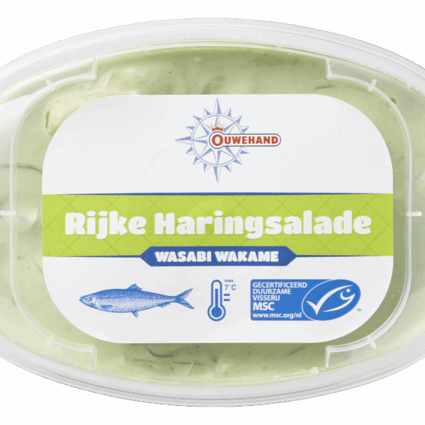 Ouwehand Haringpartjes in wasabi wakamesaus - PLUS