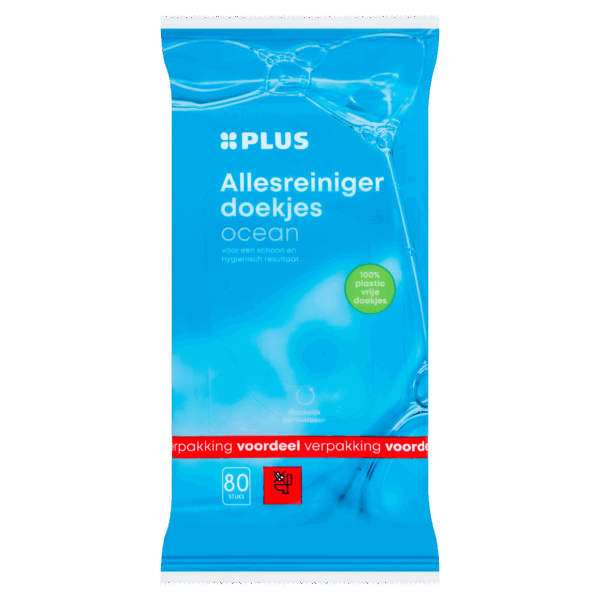PLUS Allesreiniger doekjes ocean plasticvr. - PLUS