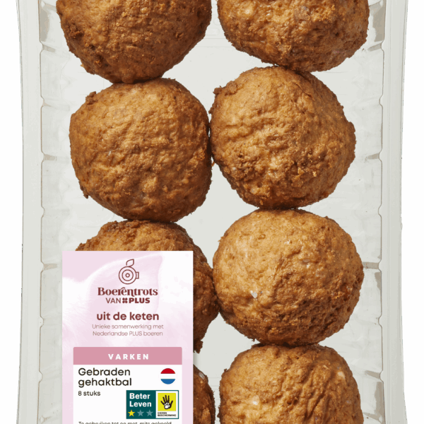 PLUS Boerentrots Gebraden Gehaktbal 8 stuks - PLUS