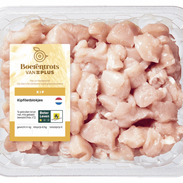 PLUS Boerentrots Kipfiletblokjes fijn 600 gram - PLUS