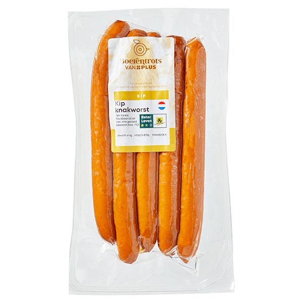 PLUS Boerentrots Knakworst Kip - PLUS