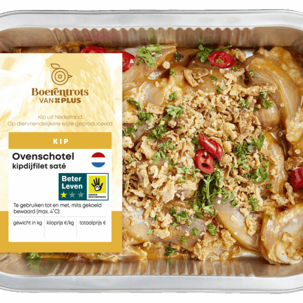 PLUS Boerentrots Ovenschotel kipdijfilet saté - PLUS