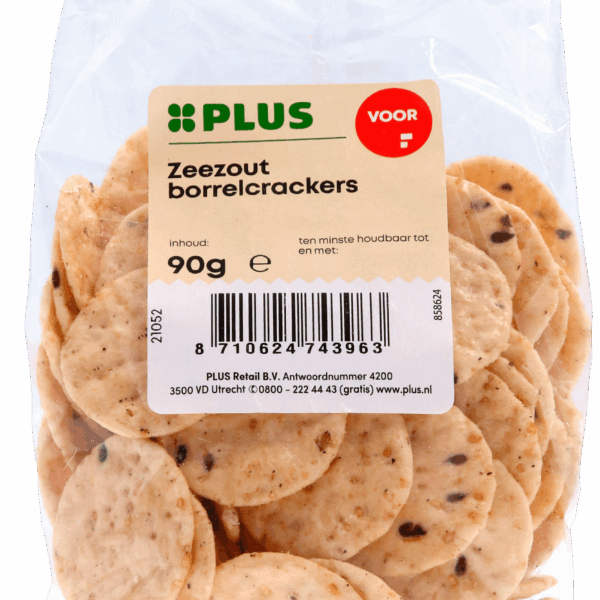 PLUS Borrelcracker zeezout - PLUS
