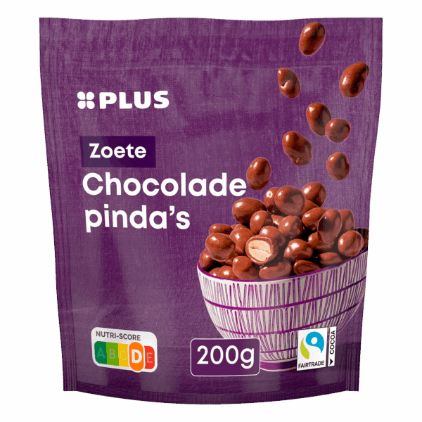 PLUS Chocolade pinda's fairtrade - PLUS