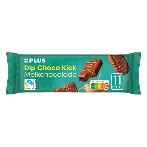 PLUS Dip Choco Kick melkchocolade koekjes - PLUS