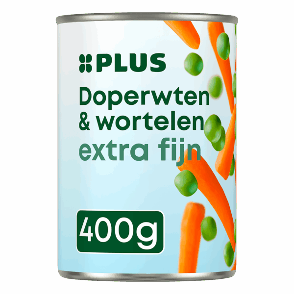 PLUS Doperwten en wortelen - PLUS