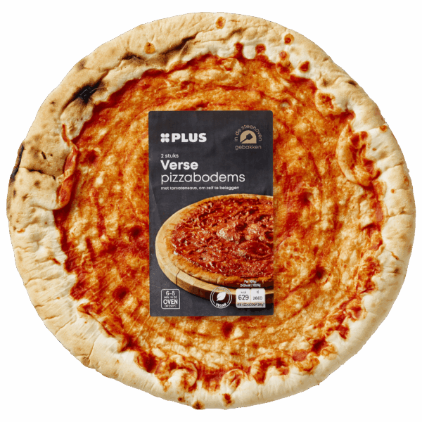 PLUS Duo pizzabodem met tomatensaus - PLUS