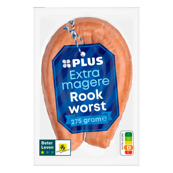 PLUS Extra magere rookworst BLK 1 ster - PLUS