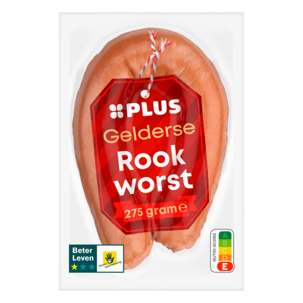PLUS Gelderse rookworst BLK 1 ster - PLUS