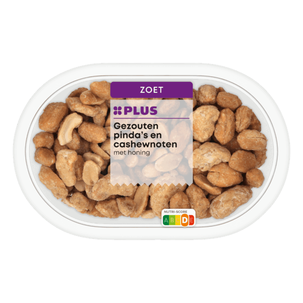 PLUS Gezouten Pinda's & Cashew met honing - PLUS