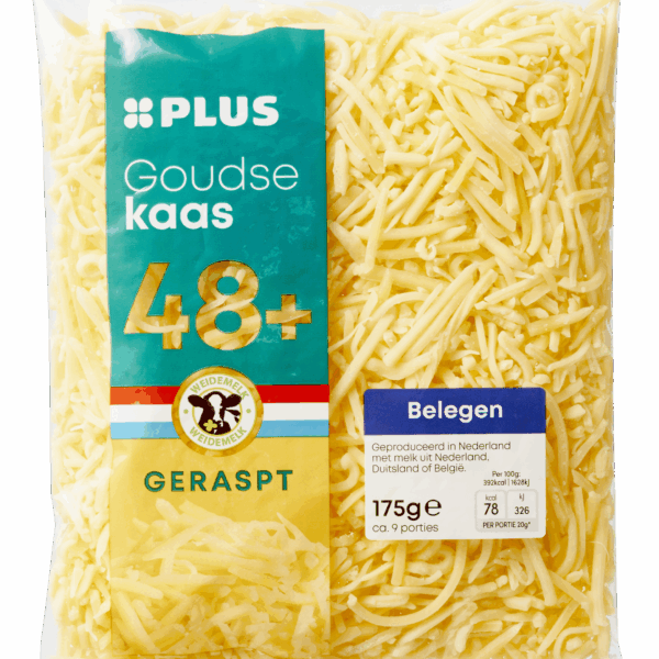 PLUS Goudse geraspte kaas belegen 48+ - PLUS