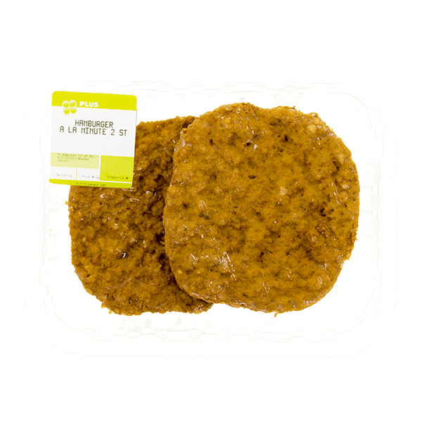 PLUS Hamburger a la minute 2 stuks - PLUS