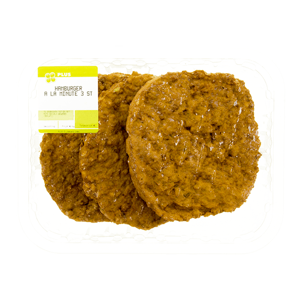 PLUS Hamburger a la minute 3 stuks - PLUS
