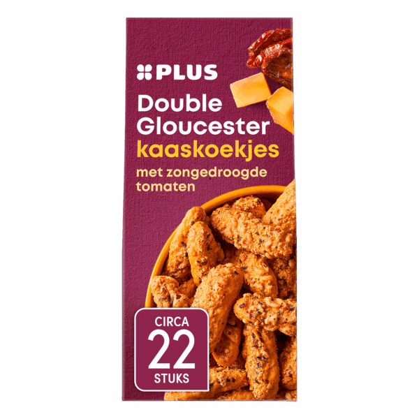PLUS Kaaskoekjes Zongedroogde Tomaat - PLUS