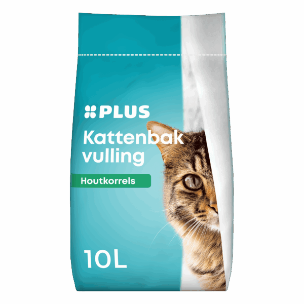 PLUS Kattenbakvulling houtkorrels 10 liter - PLUS