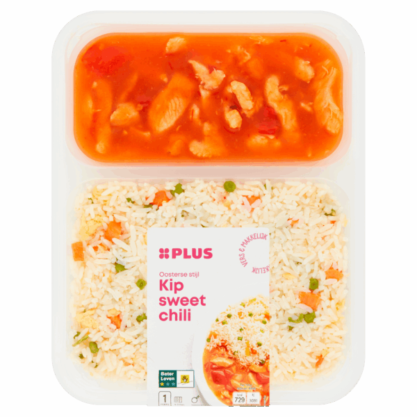 PLUS Kip Sweet Chili met Kantonese rijst - PLUS