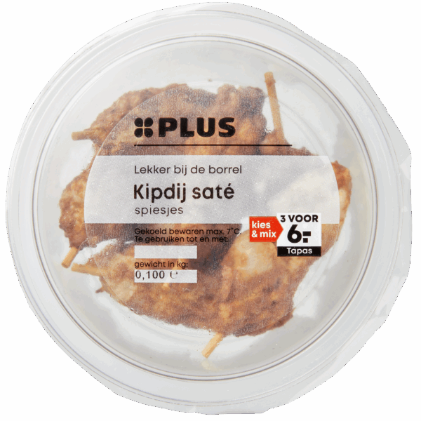PLUS Kipdij saté spiesjes - PLUS