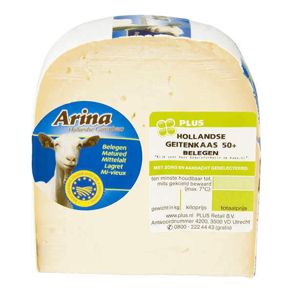 PLUS Klaverland Geitenkaas Belegen 50+ - hele kaas - PLUS