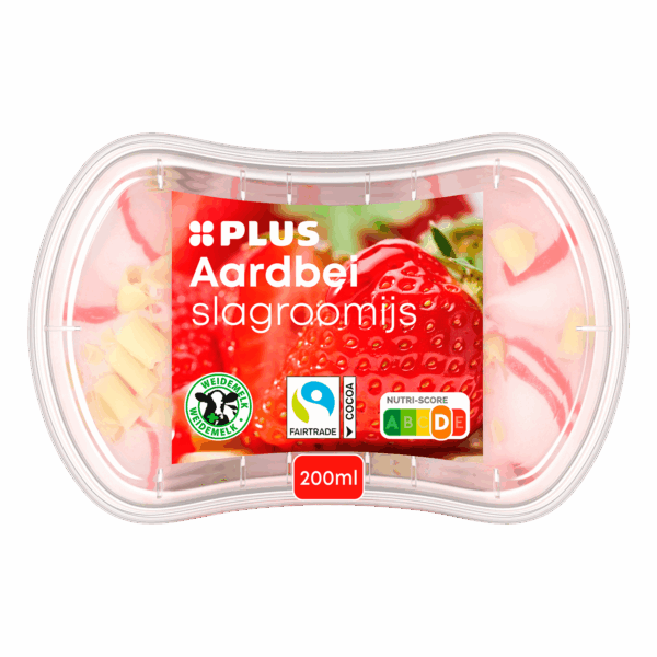 PLUS Kleintje Slagroomijs aardbei - PLUS