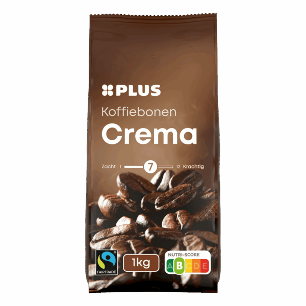 PLUS Koffiebonen Crema Fairtrade - PLUS