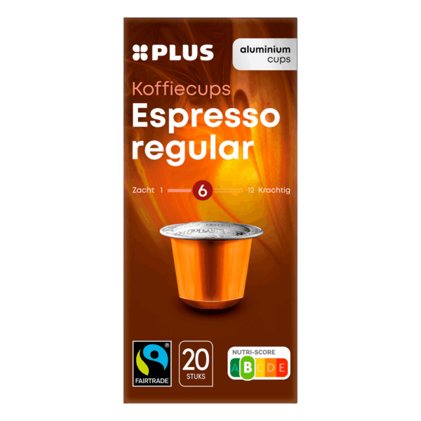 PLUS Koffiecups espresso regular Fairtrade - PLUS