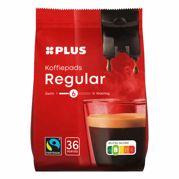 PLUS Koffiepads regular Fairtrade - PLUS