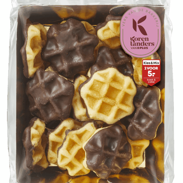 PLUS Korenlanders Mini choco wafels - PLUS