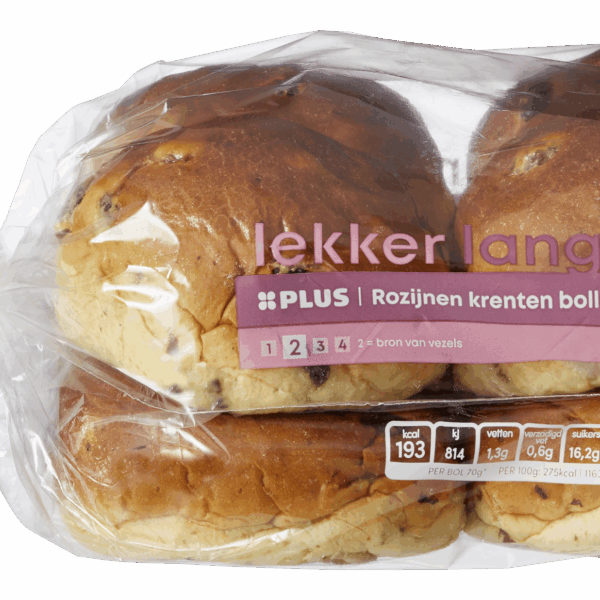 PLUS Krentenbollen lekker lang lekker - PLUS