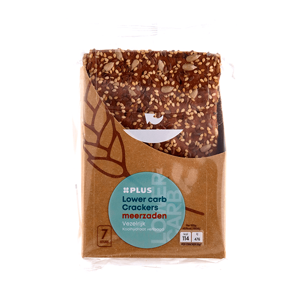 PLUS Lower carb cracker meerzaden 7 st - PLUS