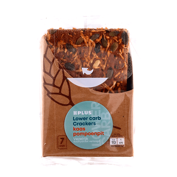 PLUS Lower carb cracker pompoen 7 st - PLUS