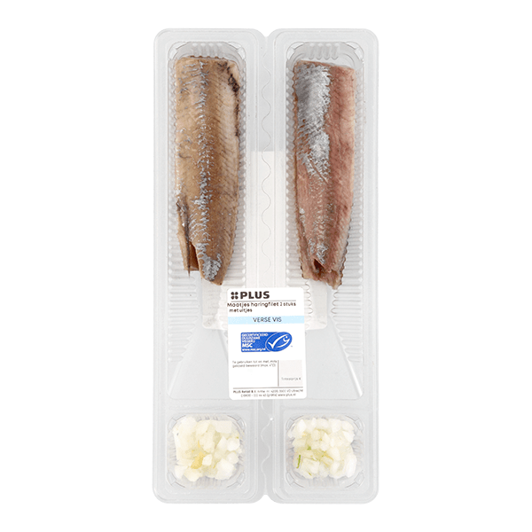 PLUS Maatjes Haringfilet 2st met uitjes - PLUS