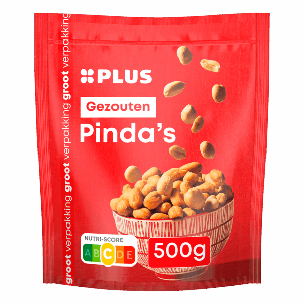 PLUS Pinda's gezouten 500 gram - PLUS