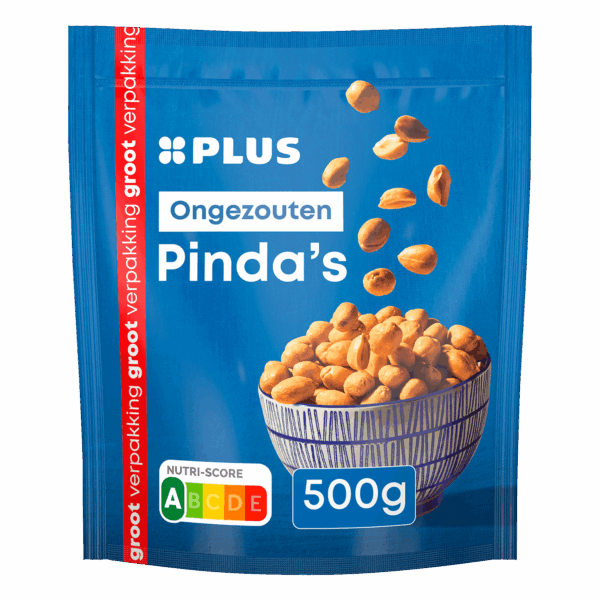 PLUS Pinda's ongezouten 500 gram - PLUS