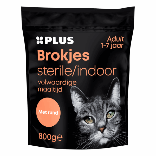 PLUS Premium kattenbrokjes steril rund - PLUS