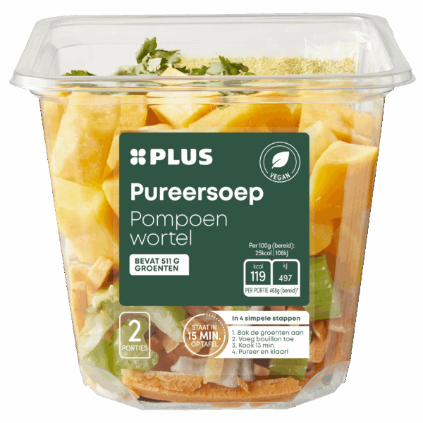 PLUS Pureersoep pompoen wortel - PLUS