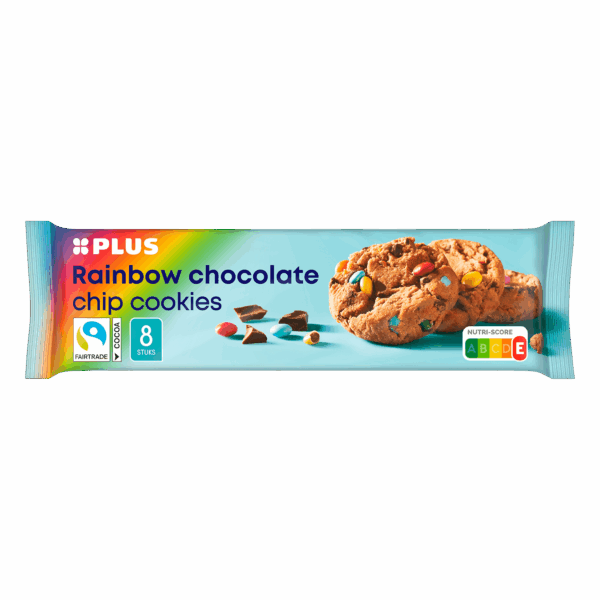 PLUS Rainbow chocolate chip cookies - PLUS