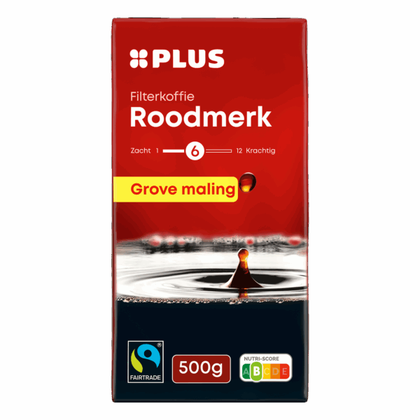 PLUS Rood Grove Filterkoffie Fairtrade - PLUS