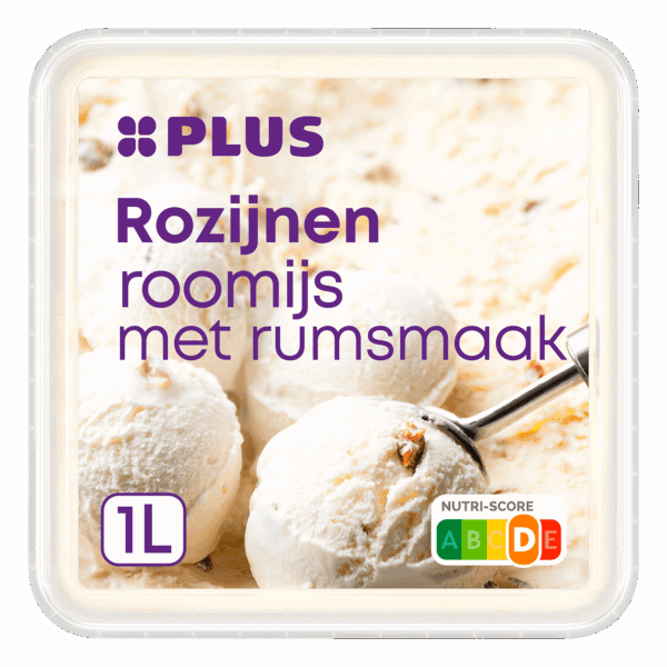 PLUS Roomijs rum rozijnen - PLUS