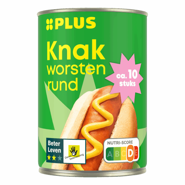 PLUS Runder knakworst - PLUS