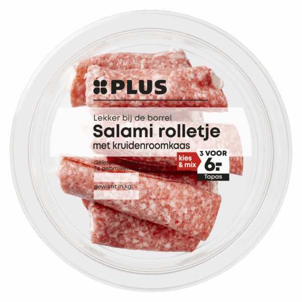 PLUS Salami rolletje met kruidenroomkaas - PLUS